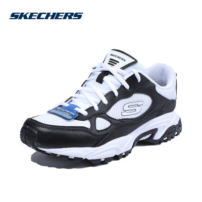 Skechers斯凯奇男鞋新款复古休闲鞋耐磨绑带运动老爹鞋51706-BKW