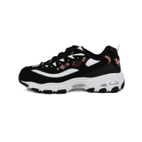 Skechers斯凯奇女子加绒休闲运动鞋复古花卉刺绣老爹鞋66666325-BLK