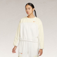 NIKE耐克卫衣女子2023秋季加绒宽松运动圆领上衣套头衫FB8685-133