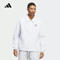 adidas阿迪达斯高尔夫运动翻领夹克外套2024秋男白色外套IN9258