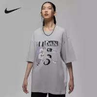 NIKE耐克2024夏新款 JORDAN女子运动休闲印花圆领短袖 HF6424-012