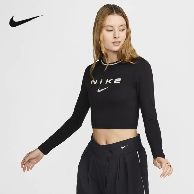 耐克 NIKE 2024秋女运动时尚透气长袖针织衫 FZ2859-010