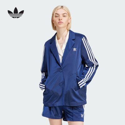 adidas阿迪达斯三叶草女子经典复古外套休闲廓形西装夹克 IN8415