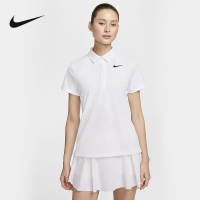 Nike耐克女子透气翻领高尔夫运动短袖T恤POO衫FD5496-100