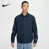 Nike 耐克 男子户外机能多口袋翻领工装长袖衬衫外套 FV7346-478