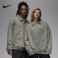 JORDAN耐克男装外套2024秋冬新款复古牛仔夹克翻领上衣HF4354-029