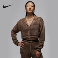 Nike耐克女子柔软针织翻领毛线衣2024冬季运动夹克外套FZ4196-223