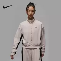 NIKE耐克外套女2024秋新款Jordan运动休闲针织立领夹克FV7105-203