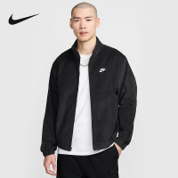 NIKE耐克外套男秋新款复古灯芯绒上衣黑色梭织立领夹克FZ0632-010