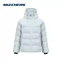 SKECHERS 2024冬男保暖运动休闲短羽绒服 P424M016-01MZ