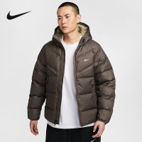 Nike耐克短款羽绒服男外套蛇年新年款防风拒水连帽夹克HV8203-004