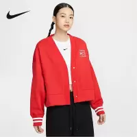 耐克 NIKE 外套女装2025春季新款运动服加绒保暖V领上衣夹克HJ0947-657