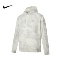 Nike耐克女子跑步夹克春新款印花宽松反光运动叠搭外套HJ2194-133