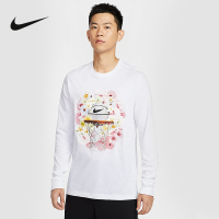 NIKE耐克男装白色长袖T恤2025春新款篮球运动服训练服HJ3349-100