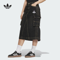 阿迪达斯 (adidas)|(待检)2025春女牛仔半身裙 JX6864
