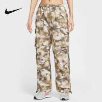 nike耐克2025春季女子中腰Oversize风迷彩工装梭织长裤HM9017-104