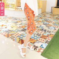 孕妇打底裤 春夏孕妇装2014时尚新款卡通托腹彩色铅笔长裤子K6022