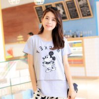 佑娜 孕妇哺乳衣 舒适韩版孕妇短袖T恤 夏季外出喂奶装月子服时尚 6332