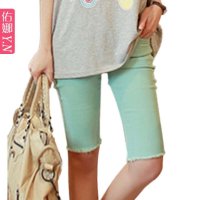 佑娜 孕妇装夏装孕妇裤韩版时尚新款五分裤打底裤糖果色百搭款 K6308