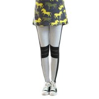 佑娜 孕妇装孕妇裤秋装新品打底裤孕妇托腹长裤时尚拼接打底裤棉6346