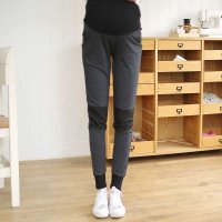 佑娜 孕妇装秋装新品孕妇裤运动裤孕妇时尚韩版拼接秋款长裤6358