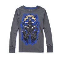 DUNKELVOLK 男式个性印花长袖T恤全棉 潮男圆领 涂鸦T恤限量款