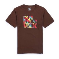 DUNKELVOLK潮牌短袖T恤 原创经典彩色格子logo字母男款T恤 休闲纯棉圆领T恤