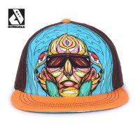 DUNKELVOLK潮牌个性手绘涂鸦棒球帽 刺绣撞色鸭舌帽 街头嘻哈滑板平沿帽