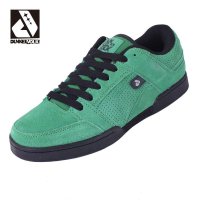 DUNKELVOLK潮牌板鞋 潮男流行简约款时尚滑板鞋 纯色反绒皮绿色休闲运动鞋包邮