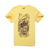 DK 潮流个性手绘涂鸦 男式短袖T恤 男式纯棉圆领T恤 包邮