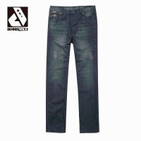 潮牌DK 牛仔简约修身款 男士水洗小脚牛仔裤 磨白 潮男包邮