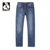 DUNKELVOLK 简约系水洗宽松牛仔裤 时尚直筒棉质牛仔裤 潮男