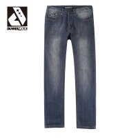 DUNKELVOLK 水洗 磨白牛仔裤潮 纯棉小直筒男士牛仔裤包邮