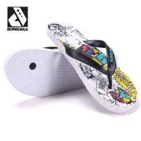DUNKELVOLK潮牌男鞋 原创艺术个性涂鸦LOGO图案人字拖 潮男凉拖沙滩鞋夹拖