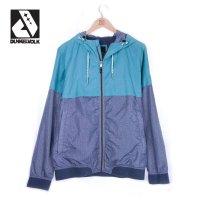 DUNKELVOLK/达克沃 潮牌秋季新品拼色男装水洗连帽休闲夹克外套
