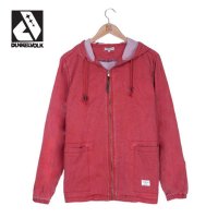DUNKELVOLK/达克沃 潮牌秋闲男装怀旧复古水洗纯色连帽夹克外套