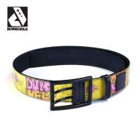 DUNKELVOLK/达克沃 潮牌光面涂鸦腰带时尚撞色休闲印花针式扣皮带