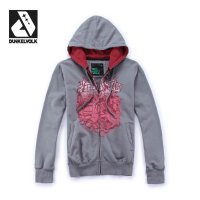 DUNKELVOLK/达克沃潮牌男装 2015新款秋冬款涂鸦连帽卫衣 纯棉运动休闲进口卫衣外套