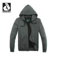 DUNKELVOLK/达克·沃潮牌男装 2015新款秋冬进口男装运动加绒连帽卫衣开衫外套