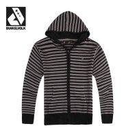 DUNKELVOLK/达克·沃潮牌秋冬连帽衫男士条纹毛线衣针织开衫外套