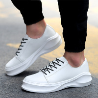 夏季新款男鞋韩版内增高学生厚底潮流板鞋一脚蹬乐福鞋男士休闲鞋