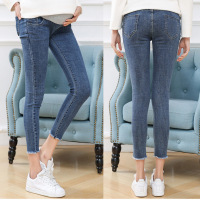 孕妇牛仔裤小脚裤春秋时尚韩国显瘦九分孕妇托腹裤铅笔裤春装夏季