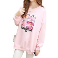 新款韩版孕妇装春秋装孕妇大码秋款纯棉卫衣粉红豹可拼款