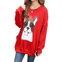 新款韩版孕妇装春秋装孕妇大码秋款纯棉卫衣皇冠狗可拼款