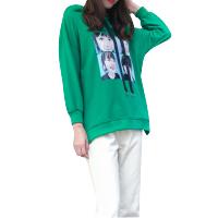 新款韩版孕妇装春秋装孕妇大码秋款超火ins连帽卫衣大码款+哺乳款