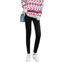 秋冬加绒加厚孕妇托腹裤小脚裤 外穿粉绒孕妇裤