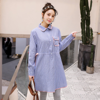 2019条纹孕妇装春秋款打底衫韩版长袖t恤宽松休闲春装上衣