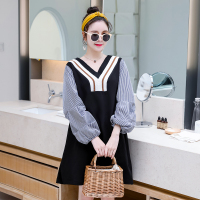 孕妇连衣裙孕妇装春装上衣服新款长袖裙子韩版孕妇打底衫2019春季