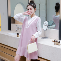 2019春季孕妇连衣裙孕妇装春装上衣新款长袖裙子韩版孕妇打底衫