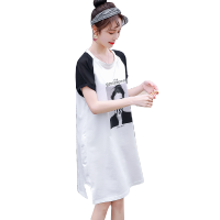 孕妇夏装连衣裙2019新款中长款打底衫夏季短袖上衣服宽松夏天裙子